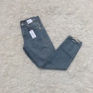 NWT Express Studded Vintage Skinny High Rise Jeans